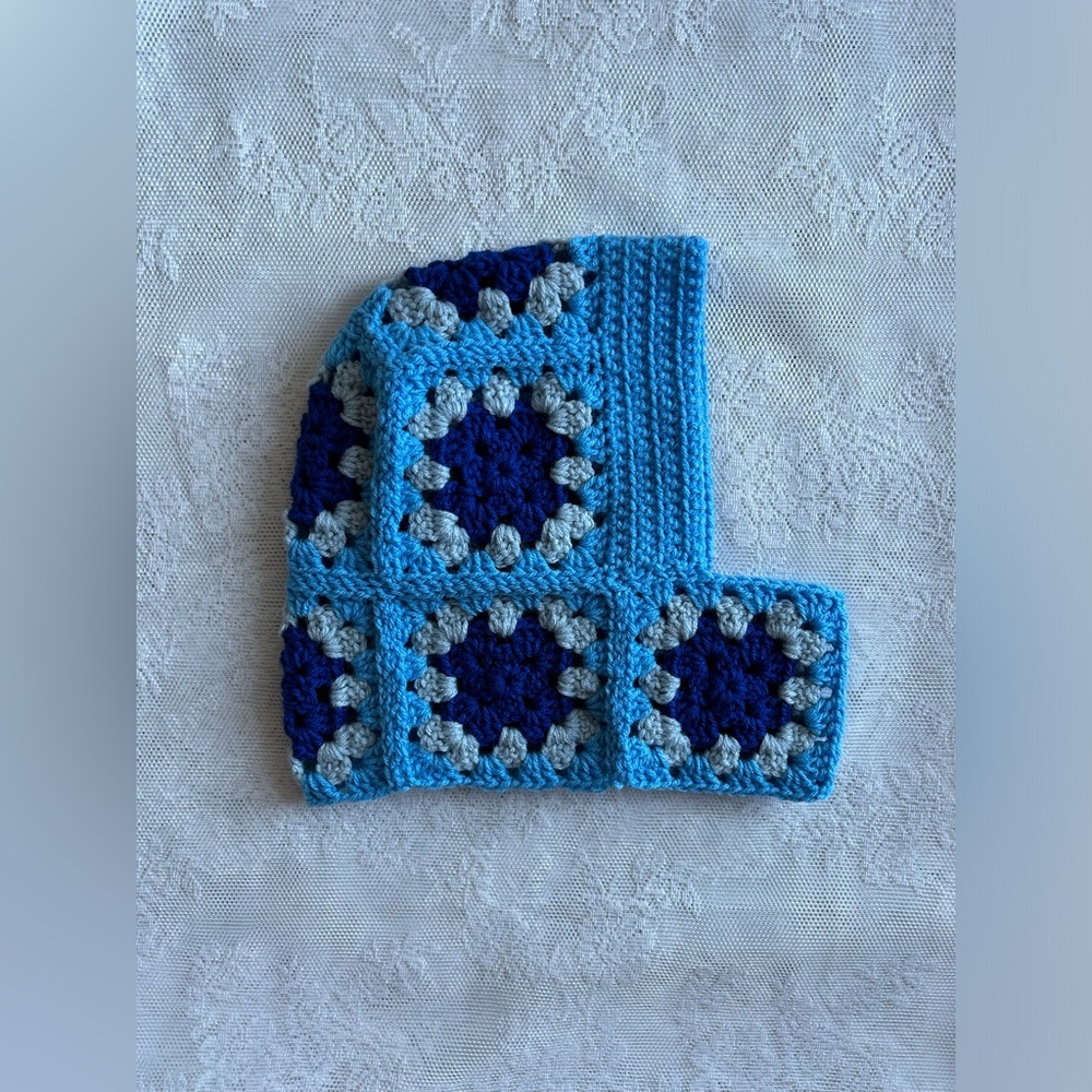Blue Crochet Granny Square Balaclava | Handmade